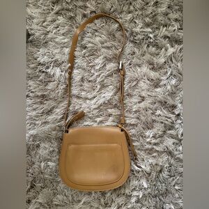 All Saints Tan Leather Crossbody Bag